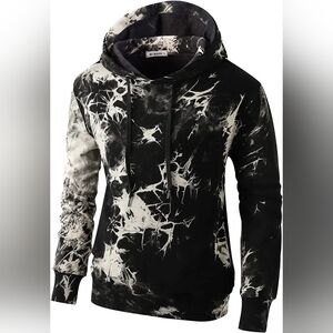 Black & White Tie-dye Hoodie